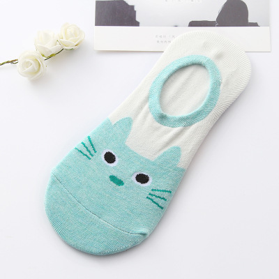 Cartoon Animal Head Socks Female Spring And Summer Invisible Socks